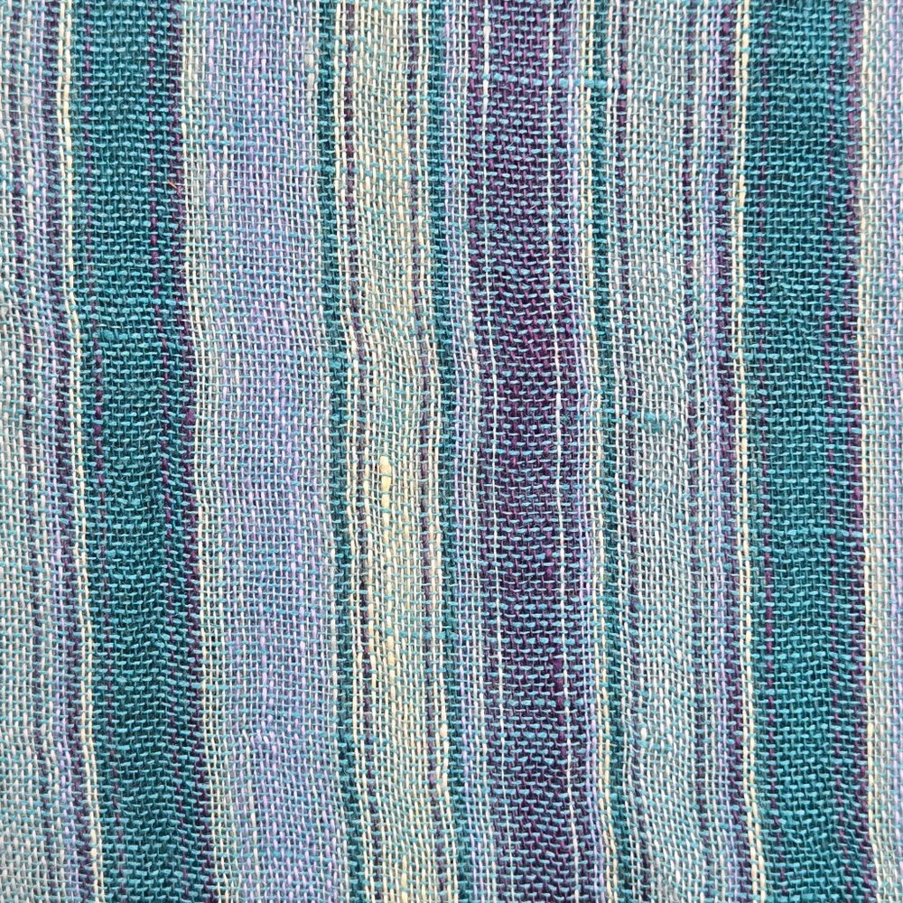 NWT Eddie Bauer 100% Linen Scarf Blue Green - Picture 6 of 8